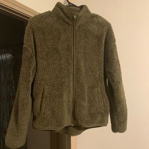 ‼️SOLD‼️ Forever 21 Faux Fur Plush Olive Green Jacket